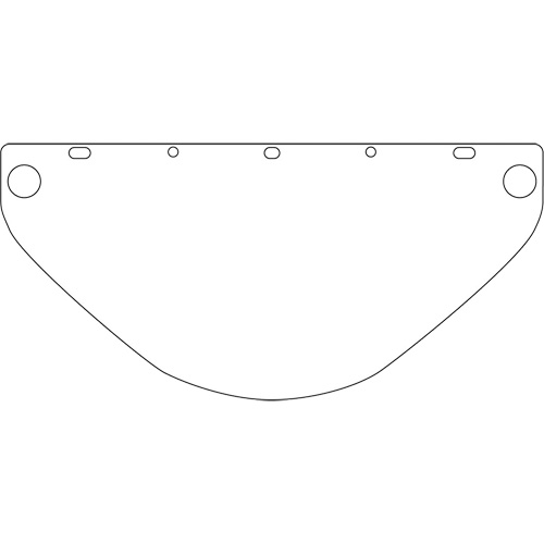 Visi&egrave;re d&eacute;coup&eacute;e &agrave; l'emporte-pi&egrave;ce Dynamic, PETG, Teinte Transparent Rideout Tool & Machine Inc.