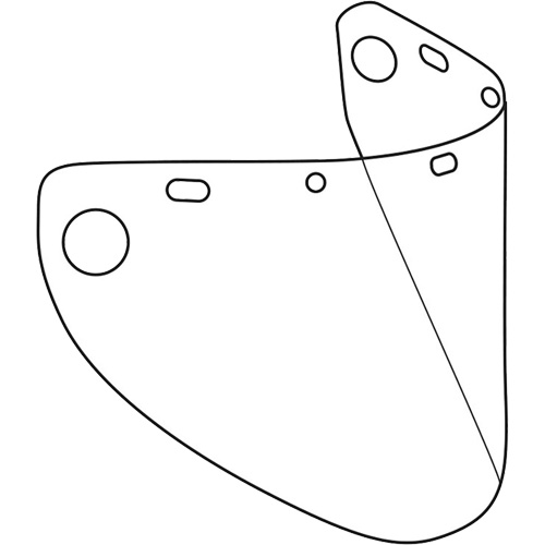 Visi&egrave;re d&eacute;coup&eacute;e &agrave; l'emporte-pi&egrave;ce et form&eacute;e Dynamic, Polycarbonate, Teinte Transparent Rideout Tool & Machine Inc.