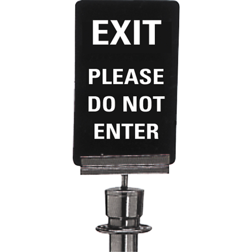 "Exit: Please Do Not Enter" Crowd Control Sign, 11" x 7", Plastic, English Rideout Tool & Machine Inc.