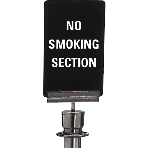 "No Smoking" Crowd Control Sign, 11" x 7", Plastic, English Rideout Tool & Machine Inc.