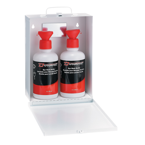 Dynamic Eyewash Station with Empty Bottles, Double Rideout Tool & Machine Inc.