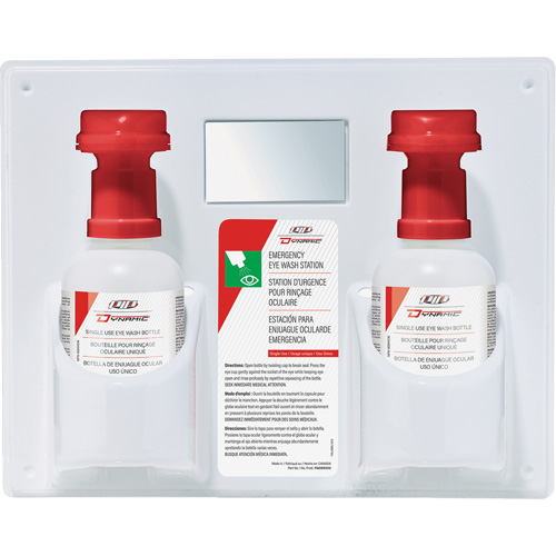 Douche oculaire &agrave; utilisation unique avec solution isotonique Dynamic, Double Rideout Tool & Machine Inc.