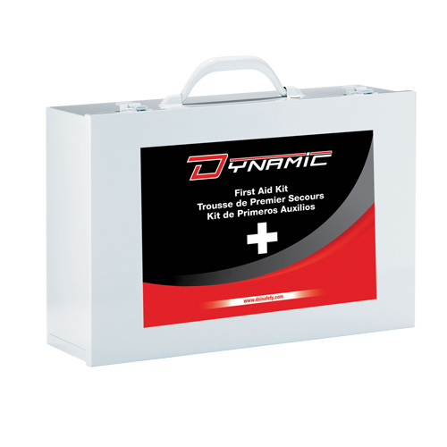 Trousse de premiers soins Ontario Dynamic, Dispositif m&eacute;dical Classe 1, Boîte en m&eacute;tal Rideout Tool & Machine Inc.