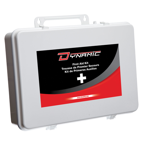 Trousse de premiers soins pour autobus scolaire Dynamic, Dispositif m&eacute;dical Classe 1, 36 unit&eacute;s/Boîte en m&eacute;tal Rideout Tool & Machine Inc.