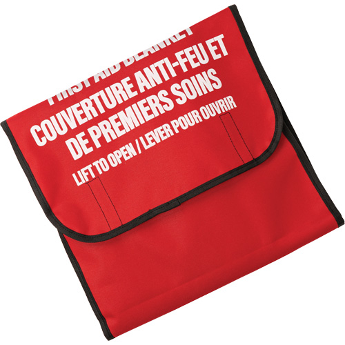 Dynamic Fire Blanket with Nylon Pouch Holder, Wool, 60"L x 71"W Rideout Tool & Machine Inc.