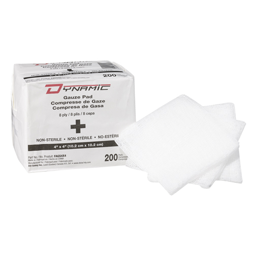 &eacute;ponge de gaze Dynamic, Tampon, 4" lo x 4" la, Dispositif m&eacute;dical Classe 1 Rideout Tool & Machine Inc.