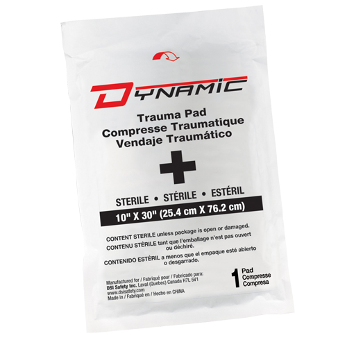 Dynamic Trauma Gauze, Pad, 10" L x 30" W, Sterile, Medical Device Class 1 Rideout Tool & Machine Inc.