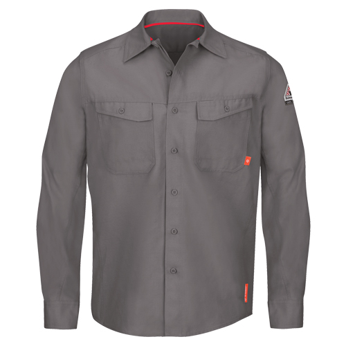 IQ Endurance&reg; Men's Work Shirts, Small, Grey Rideout Tool & Machine Inc.