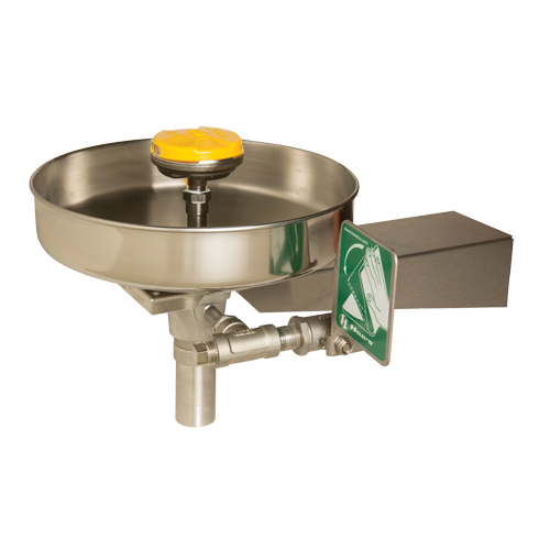 Eye/Face Wash Station, Wall-Mount Installation, Stainless Steel Bowl Rideout Tool & Machine Inc.