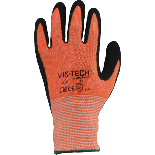 Gants r&eacute;sistant aux coupures Vis-Tech Y9294, Taille 6/T-petit, Calibre 13, Rev&ecirc;tement Polyur&eacute;thane, Enveloppe en Acier inoxydable, ANSI/ISEA 105 niveau 4 Rideout Tool & Machine Inc.