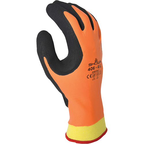 Gants isol&eacute;s ATLAS 406, 7/Moyen, R&ecirc;vetement Latex de caoutchouc, Enveloppe en Polyester/Nylon Rideout Tool & Machine Inc.