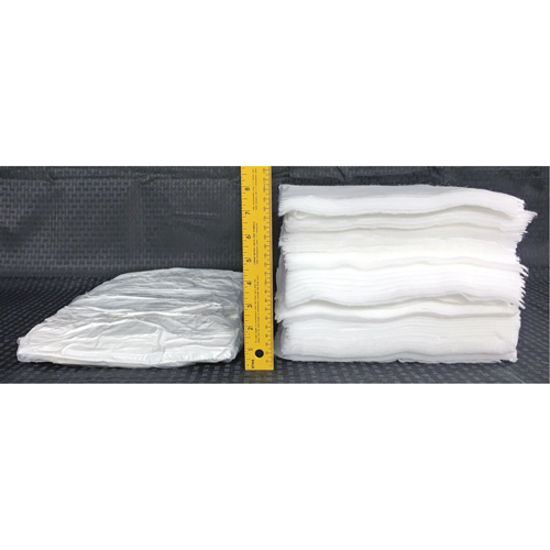 Chiffons pour l'huile Spilltration, Huile seulement, 16" x 10", 29 gal. d'absorption Rideout Tool & Machine Inc.