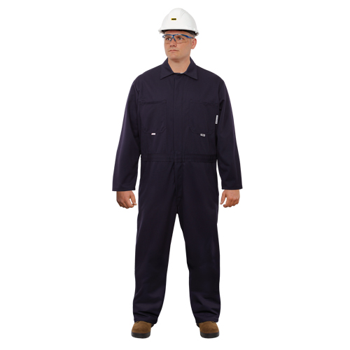 UltraSoft&reg; Arc Flash & FR Coveralls, Size 46, Navy Blue, 12.4 cal/cm2 Rideout Tool & Machine Inc.