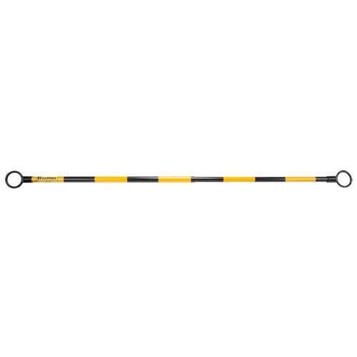 Telescopic Barricade Bar, 85" Extended Length, Black/Yellow Rideout Tool & Machine Inc.