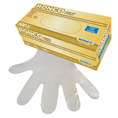 Disposable Glove, Small, Polyethylene, 1-mil, Powder-Free, Clear Rideout Tool & Machine Inc.
