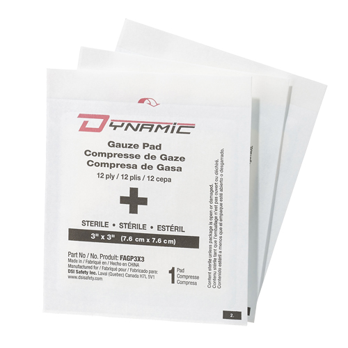 Dynamic Gauze, Pad, 3" L x 3" W, Sterile, Medical Device Class 1 Rideout Tool & Machine Inc.