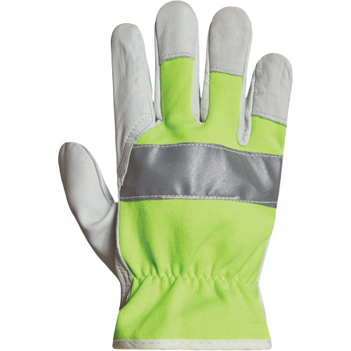 Gants de conducteur haute visibilit&eacute; avec bandes r&eacute;fl&eacute;chissantes Endura, 3T-Grand, Paume en Cuir fleur de ch&egrave;vre Rideout Tool & Machine Inc.