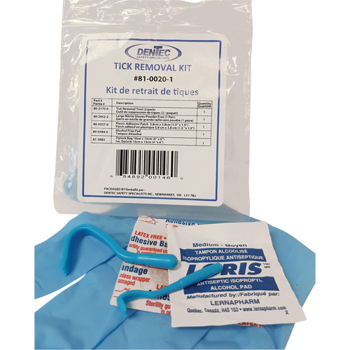 Tick Safety Kit, Class 1 Medical Device, Wallet Rideout Tool & Machine Inc.