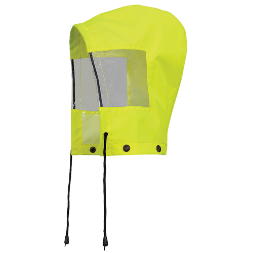 6037H Hood for Traffic Control Waterproof Safety Jacket, High Visibility Lime-Yellow, Polyester Rideout Tool & Machine Inc.