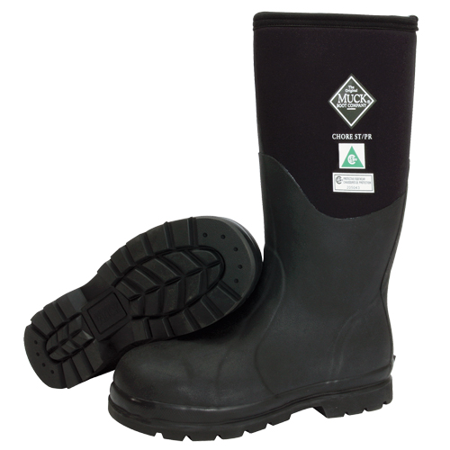 Bottes de travail avec doublure en filet Chore Classic, Caoutchouc, Embout Acier, Pointure 5, Semelle R&eacute;sistant aux perforations Rideout Tool & Machine Inc.