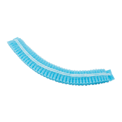 Pleated Bouffant Cap, Polypropylene, 21", Blue Rideout Tool & Machine Inc.