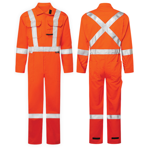 UltraSoft&reg; 7 oz. High-Visibility Deluxe Coveralls, Size 60-62, Orange Rideout Tool & Machine Inc.