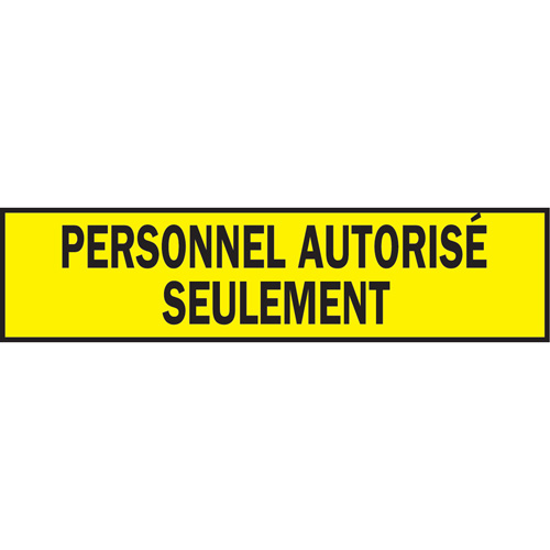 Ruban de signalisation pour barricade, Français, 3" la x 200' lo, 3,5 mils, Noir sur jaune Rideout Tool & Machine Inc.