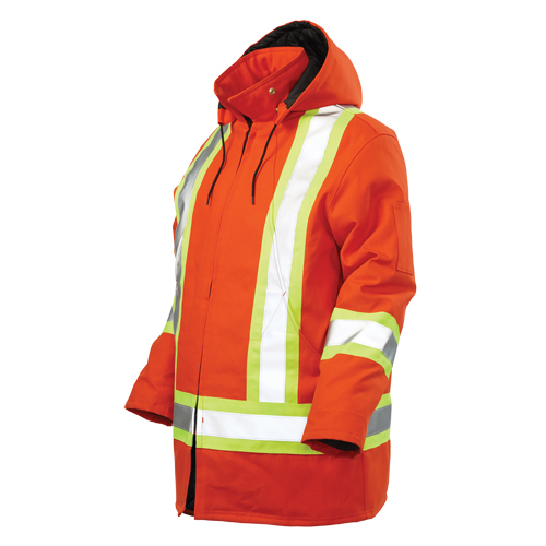 Safety Parka, High Visibility Orange, Large Rideout Tool & Machine Inc.