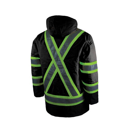 Lined Safety Parka, Black, Large Rideout Tool & Machine Inc.