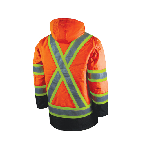 Parka de s&eacute;curit&eacute; doubl&eacute;, Orange haute visibilit&eacute;, Grand Rideout Tool & Machine Inc.