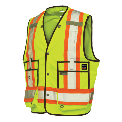 Veste de s&eacute;curit&eacute; pour arpenteur, Jaune lime haute visibilit&eacute;, T-Grand, Polyester Rideout Tool & Machine Inc.