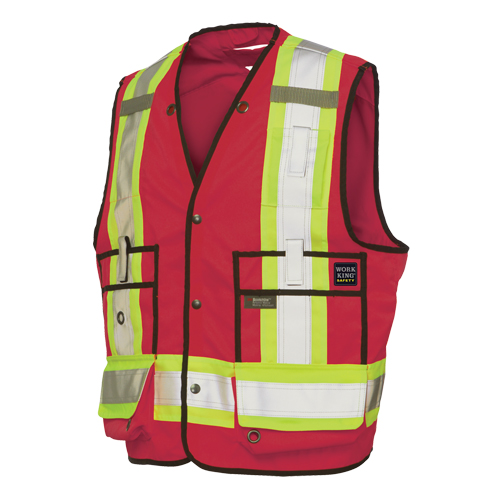 Veste de s&eacute;curit&eacute; pour arpenteur, Rouge, Grand, Polyester Rideout Tool & Machine Inc.