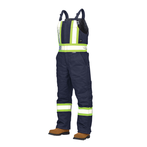Salopettes de s&eacute;curit&eacute; doubl&eacute;e en canevas, Coton, Grand, Bleu marine Rideout Tool & Machine Inc.