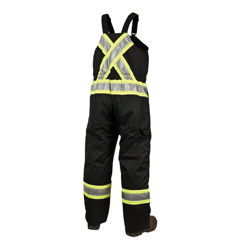 Salopettes de s&eacute;curit&eacute; doubl&eacute;e, Polyester/Polyur&eacute;thane, Grand, Noir Rideout Tool & Machine Inc.