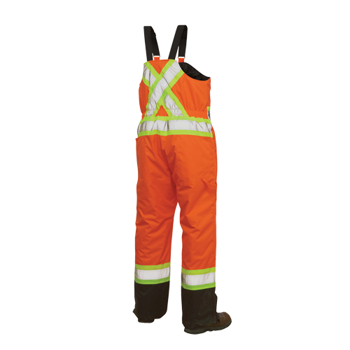 Lined Safety Overalls, Polyester/Polyurethane, Large, High Visibility Orange Rideout Tool & Machine Inc.