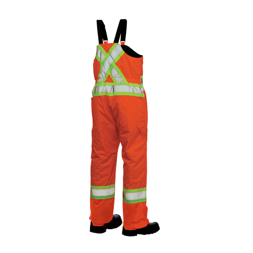 Lined Safety Overalls, Polyester/Polyurethane, Large, High Visibility Orange Rideout Tool & Machine Inc.