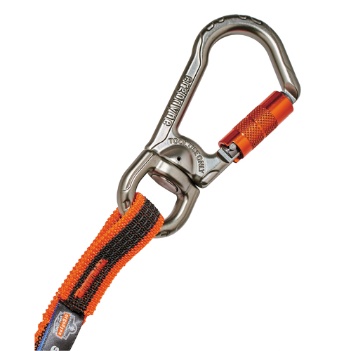 Squids&reg; 3109F(x) Double-Locking Tool Lanyard with Swivel, Bungee, Carabiner/Loop Rideout Tool & Machine Inc.