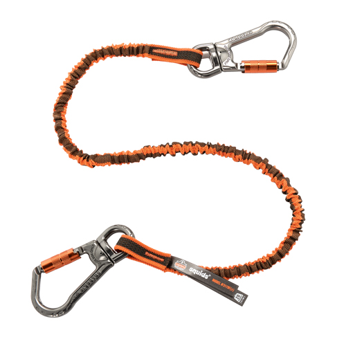 Squids&reg; 3119F(x) Double-Locking Tool Lanyard with Swivel, Bungee, Dual Carabiner Rideout Tool & Machine Inc.