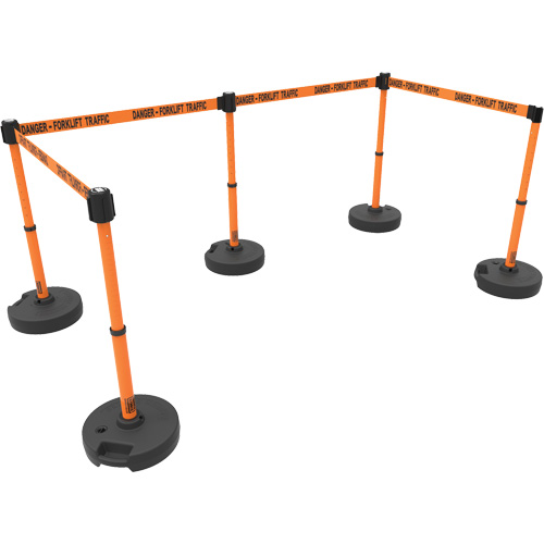 Ensemble de cinq montants pour barri&egrave;re PLUS, Plastique, 42" h, Ruban Orange, Longueur du ruban 15' Rideout Tool & Machine Inc.