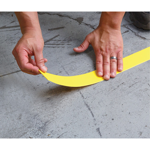 Tough-Mark Heavy-Duty Floor Marking, Rectangle, 48" L x 3" W, Yellow, Polyethylene Rideout Tool & Machine Inc.