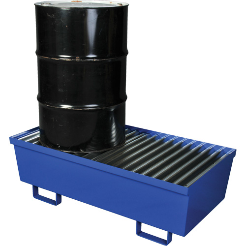 Palette de confinement des d&eacute;versements en acier, Capacit&eacute; de d&eacute;versement 74 gal. US, 27" x 51,25" x 13" Rideout Tool & Machine Inc.