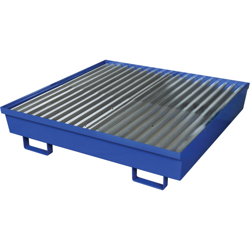 Steel Spill Containment Pallet, 92 US gal. Spill Capacity, 54" x 54.25" x 12" Rideout Tool & Machine Inc.