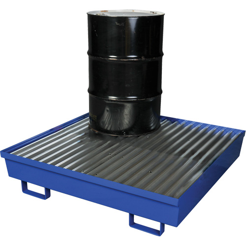 Steel Spill Containment Pallet, 92 US gal. Spill Capacity, 54" x 54.25" x 12" Rideout Tool & Machine Inc.