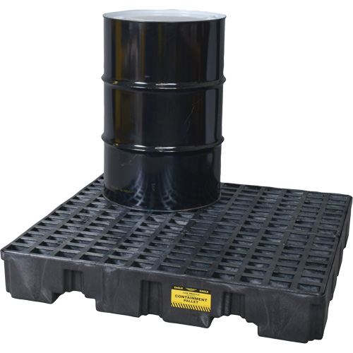 Palette de confinement des d&eacute;versements, Capacit&eacute; de d&eacute;versement 66 gal. US, 51,5'' x 51,5'' x 8" Rideout Tool & Machine Inc.