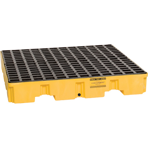 Palette de confinement des d&eacute;versements, Capacit&eacute; de d&eacute;versement 66 gal. US, 51,5'' x 51,5'' x 8" Rideout Tool & Machine Inc.