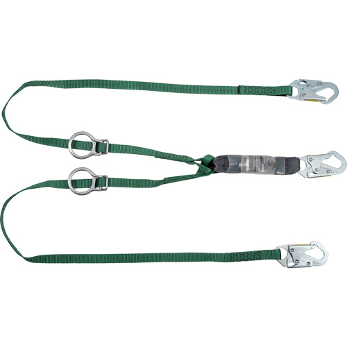 V-Series Lanyard, 3', Rebar Hook Center, Snap Hook Leg Ends, Polyester Rideout Tool & Machine Inc.