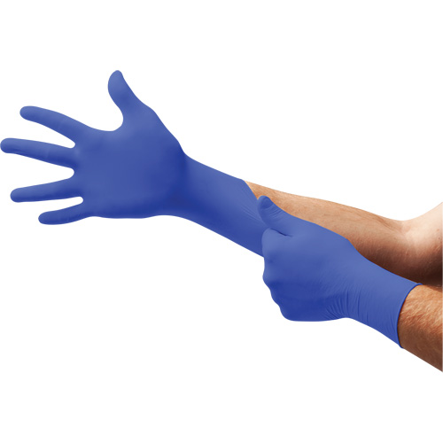 UltraForm&reg; UF-524 Examination Gloves, X-Small, Nitrile, 2.4-mil, Powder-Free, Blue, Class 2 Rideout Tool & Machine Inc.