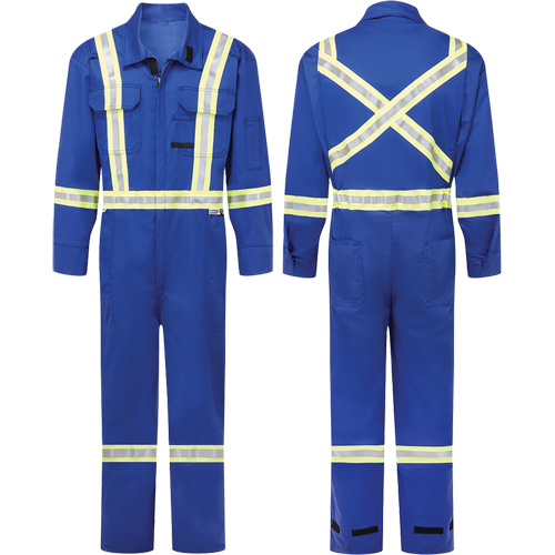 Avenger 7 oz. Flame Resistant Coveralls, Size 38 (Tall), Royal Blue Rideout Tool & Machine Inc.