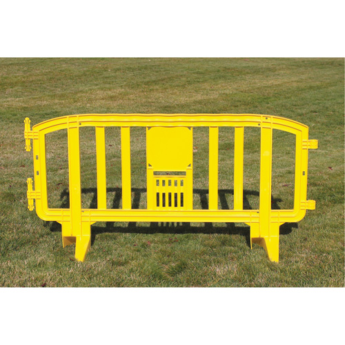 Movit Barricade, Interlocking, 78" L x 39" H, Yellow Rideout Tool & Machine Inc.