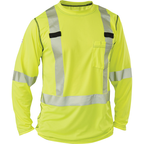 T-shirt &agrave; manches longues haute visibilit&eacute; Polartec Power Grid, Polyester, 2T-Grand, Jaune lime haute visibilit&eacute; Rideout Tool & Machine Inc.